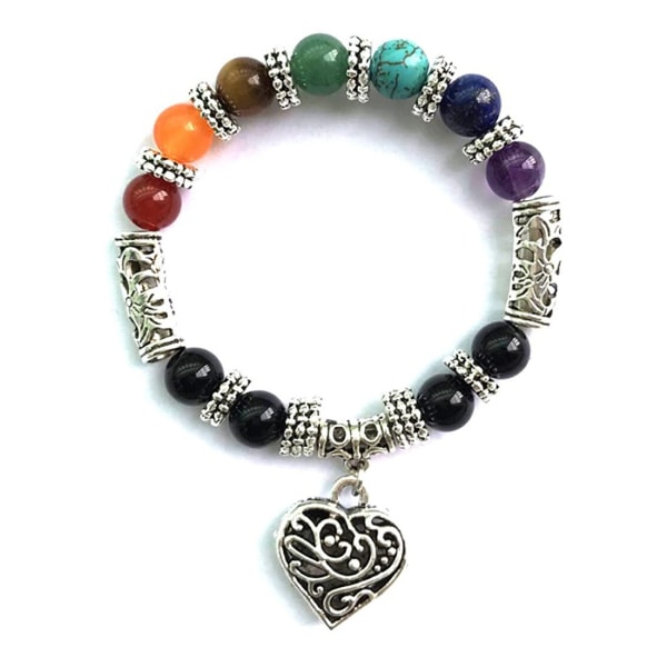 10MM 7 Chakra Religion Healing Balance Stone Beaded Bracelet Yoga