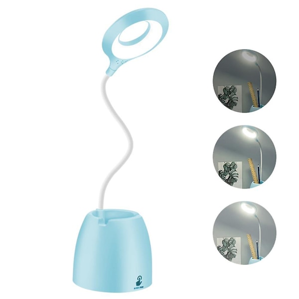 Skrivbordslampor för hemmakontor, uppladdningsbar LED-skrivbordslampa med USB