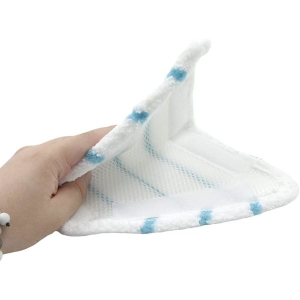 Mikrofiber Ångmoppöverdrag Ångmopptillbehör Universal Triangel Tvättsbara Tyger för Heta Sprayångrengörare, Vita Mikrofiber Ångmoppdynor Machi