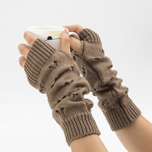 Naisten pitkät sormettomat hanskat - Winter Arm Revityt käsineet Fairy Cl