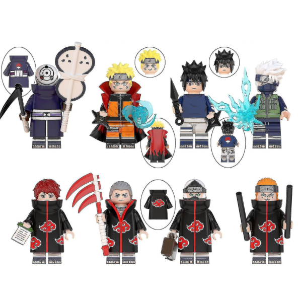 Naruto Byggeklosser Leke Japan Anime Figur Konfrontasjonsteam