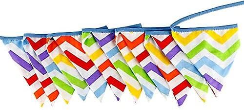 Vimppeli, 3,6 m monivärinen nailonviirilippu kolmioliput