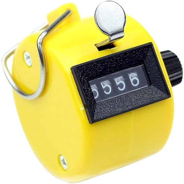 Portabel gul manuell räknare, varvräknare, handhållen varvräknare