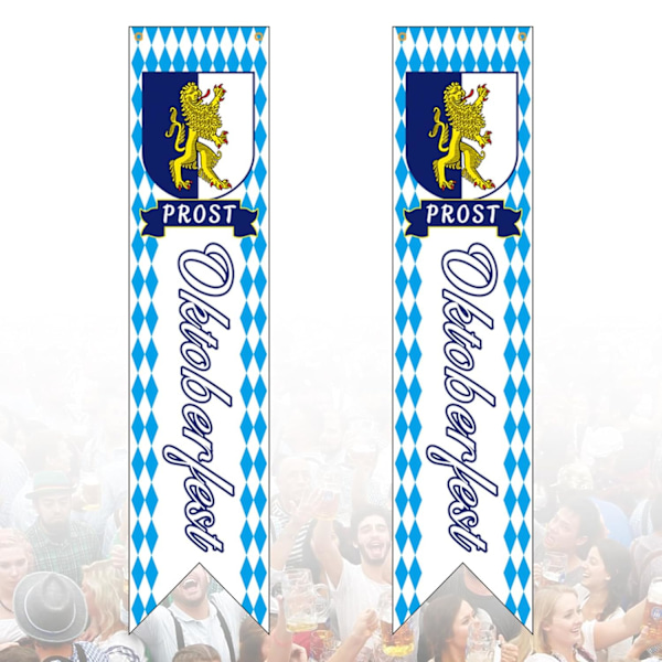 Set med 2 Oktoberfest, Oktoberfest Deko, Banner för Öl Festival, Fest Dekoration Bayerisk Set Bayerisk, Oktoberfest Dekorationer, Dekorationer Decora