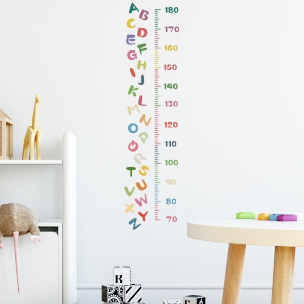 A set of Wall Stickers height measurement letters Wall Sticker