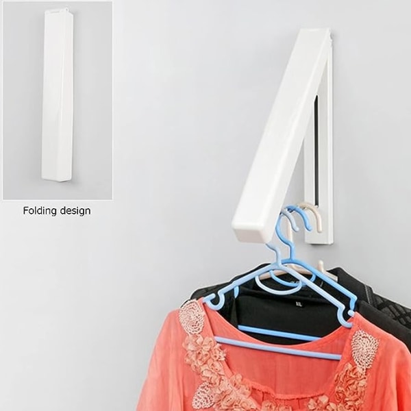 Wall Hanging Clothes Rack, Multifunctional Foldable Telescopic Ho