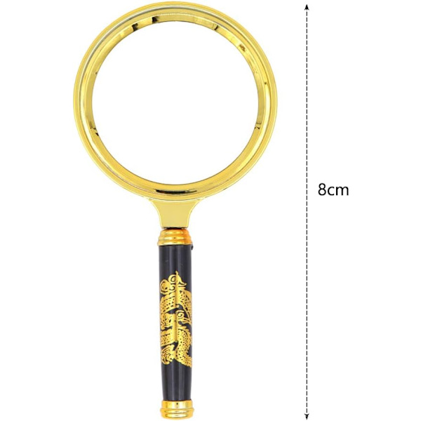2 stk. lommeforstørrelsesglas - 80 mm diameter - 5x forstørrelsesglas