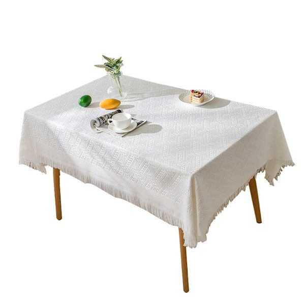 Rektangulär vaxduk i linneeffekt, vattentät och fläckavvisande, 90x90 cm