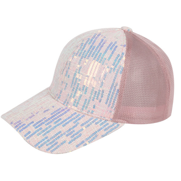 Justerbar Dame Baseball Cap Mesh Bag Cap Bling Sequin Strapbac