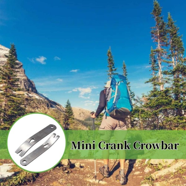 2 st EDC Gear Mini 3 tum rostfritt stål vev brytjärn ficka bändjärn