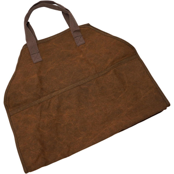 Stor och slitstark canvas-vedkorg för eldstad, ved, inomhusvedspis, utomhuscamping