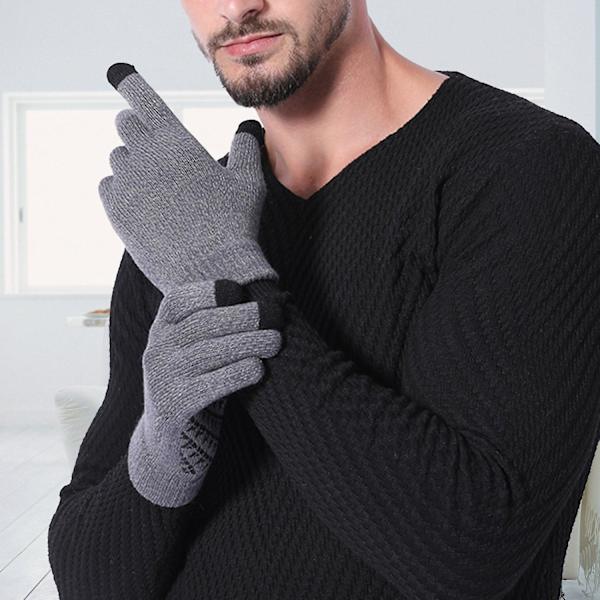1 par vinterhandsker Touch Screen Polyester Varme Hel Finger Handsker