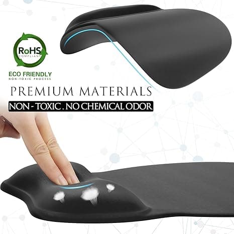 Ergonomisk musematte med gel håndleddstøtte, komfortabel musematte med glatt