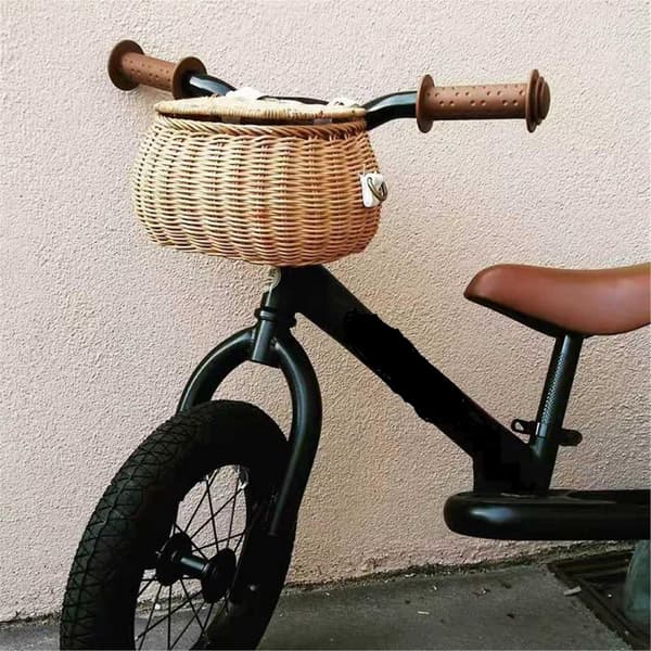 Rattan sykkelkurv for barn