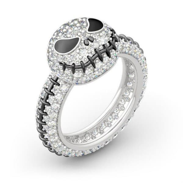 Ringe Kvinders Julemareridt Kranie Ring Sølv Halloween Smykker Romantisk J