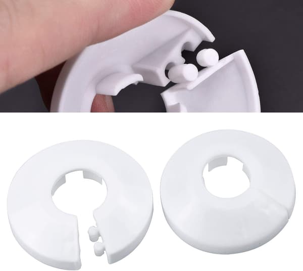 12 stk. Plast Radiator Rosette, Rør Dæksel, Rør Klemmer Radiator Rør Cove