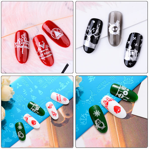 21 stycken nagelkonststämplar - Stämpel, skrapa, perfekt för att skapa detaljerade och personliga nageldesigner