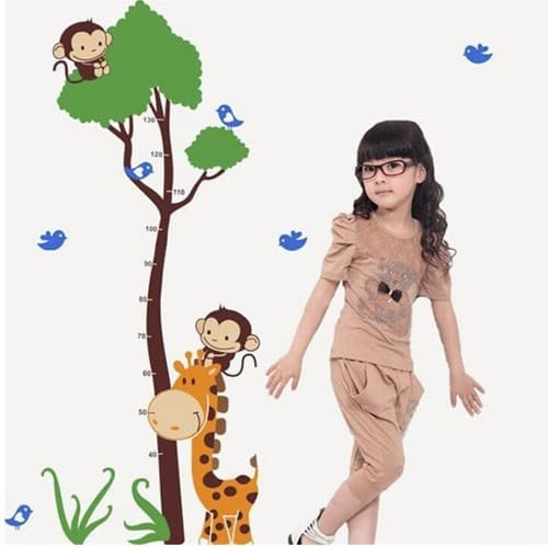 1 set Giraffe Barntillväxt Diagram Höjd Mätning Hem/Barnrum DIY