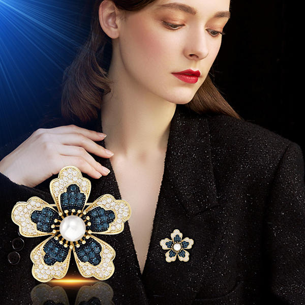 Kvindernes Blomster Perle Emjle Broche Nåle til Damer Smykker