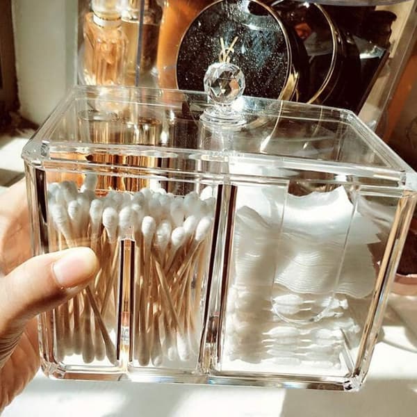 Bomullsballdispenser, sminkebomullsbeholder bomullsputeorgan