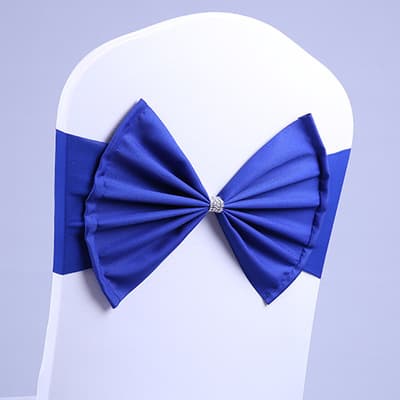 10 stk. Kongeblå Spandex Stolestole til Bryllupsreception - Univers