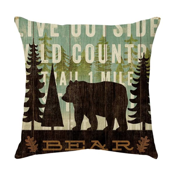 Set med 4 putetrekk 45 x 45 cm Polyester og lin dekorative