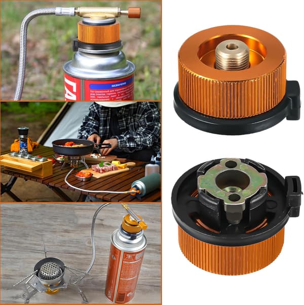 Gaspatronadapter, BBQ Grill Gaspatronadapter, Ventiladapter, Gasadapterpatron för Campingköksbrännare