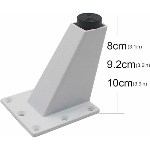 Justerbara möbelben i aluminiumlegering, 4 stycken, köksben, bänkskiva, bar