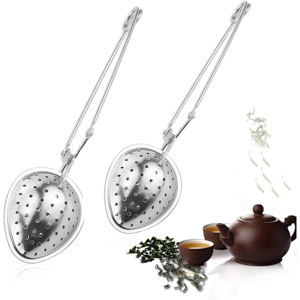 Te-infuser, Te-infuser Ske, Te-si til 1-2 Kopper, Te-infuser, Rustfrit Stål, Sølv (2 stk)