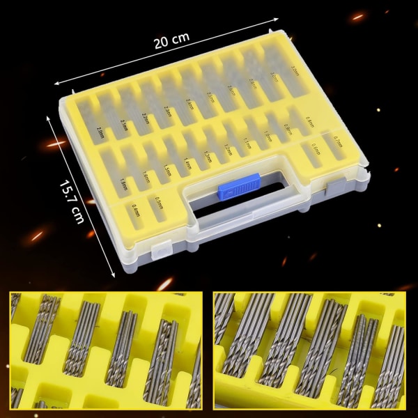 Sats med 150 st Twist Drill Bits HSS Titanium Micro Drill Micro Bit Set Tool