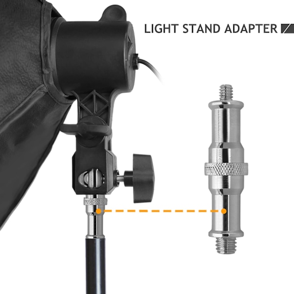 Pakk Lett Stativadapter 3/8\" til 1/4\" Gjenget Adapter for Mikrofonholder på Kamerastativ