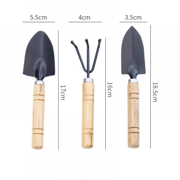 Mini hagespade sett for potteplanter sukkulent hagearbeid og luking verktøy