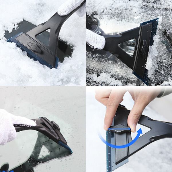 Bil isskraper - Maksimal kontakt vindusskraper, 14 cm ripefri silikonblad, automatiske snøskrapere