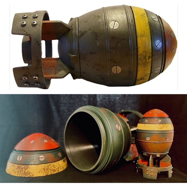 Miniatyr Atom Bomb Förvaringslåda, Kreativa Hartshandgjorda Hantverk, 3D Mini Retro Modell Raket Harts Förvaringsbehållare, Nyckelförvaring Dekor Liten Låda