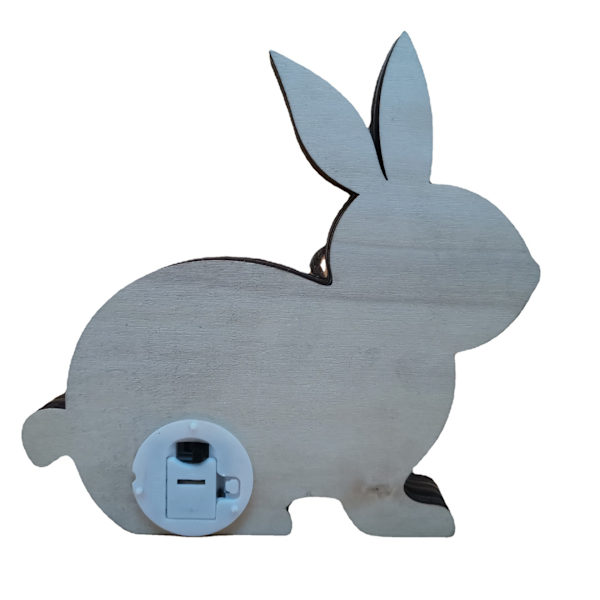 3D Ljus Upp Påsk Trä Vår Dekor Kanin Ägg Påsk DIY Bordsskiva Hantverk för Glad Påskdag Barnrum Hem Gåva, Lysande Påskdekor