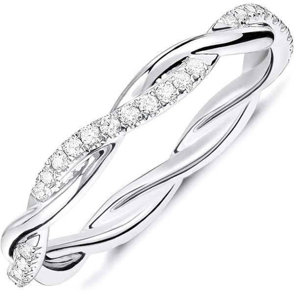 2 sarjaa 14K kullattua X-rengasta simuloitu timantti CZ Criss Cross -rengas naisille, koko 5
