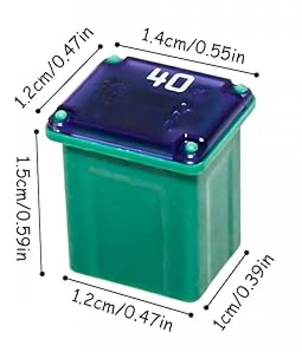 Mini Bilsikring 12 Stykker 20A 25A 30A 40A 50A 60A Bilsikringer Kvadratisk Form