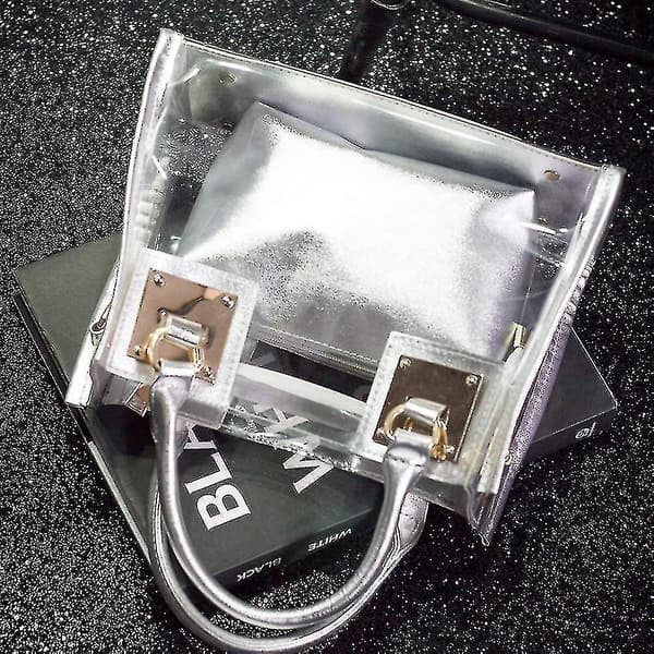 Transparent Handväskor, Dam Te Bag Strandväska Fash Clear