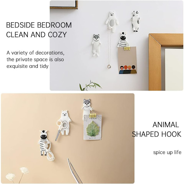 Cartoon Animal Shaped Hook Punch-free Foldable Hook Multifunction