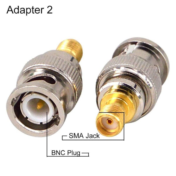 Pakke BNC til SMA Koaksial RF Stik - SMA til BNC Adapter