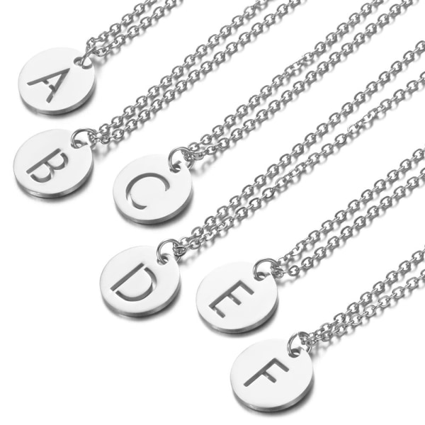 Roséguldpläterat bokstavshalsband för kvinnor | Guld initialhalsband