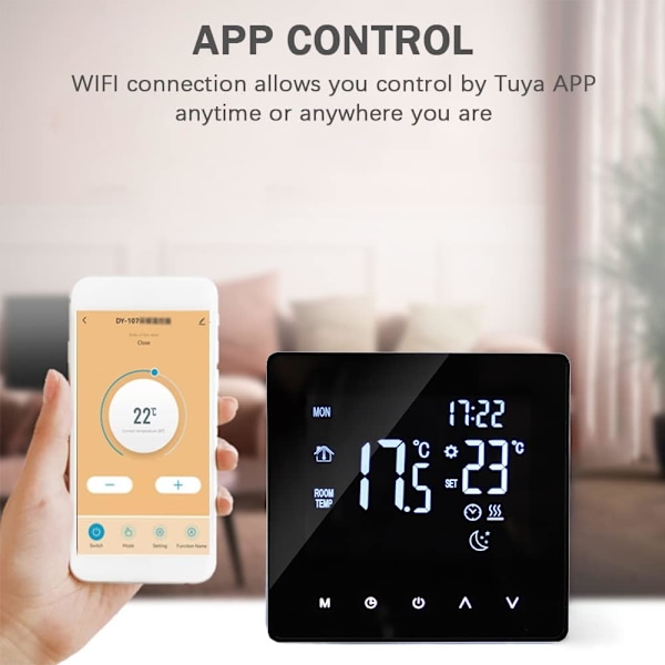 WiFi Smart Termostat Temperaturregulator til Vandvarme LCD Display Touch Screen Uge Programmerbar App Kontrol