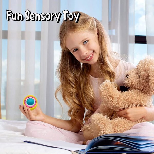 4-pack nya fidgetsensoriska leksaker, oändlig flip rolig spinner 3D-boll