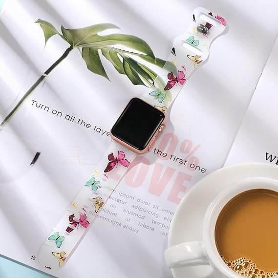 3 stk. søde blomsterremme kompatible med Apple Watch 38mm 40mm 41m