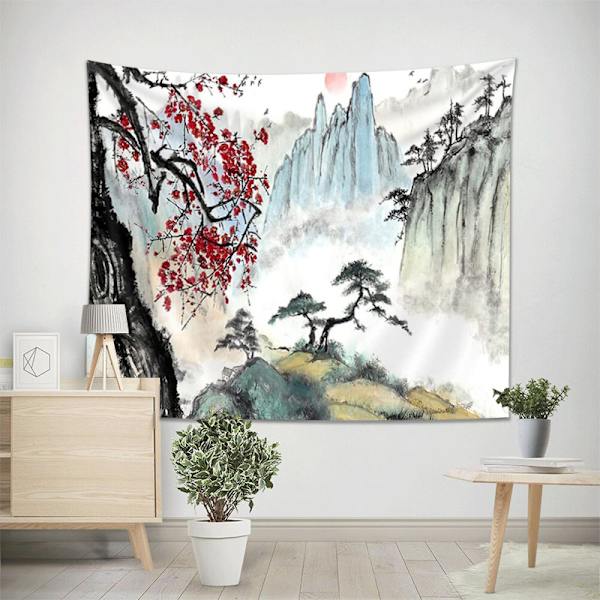 Japansk Gobelin, Kirsebærblomst Gobelin, Asiatisk Anime Vægtape
