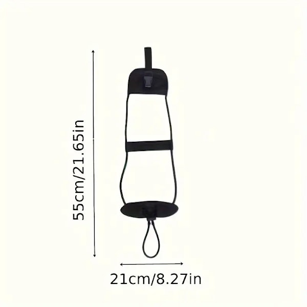 Väska elastisk, nylon, svart, one size