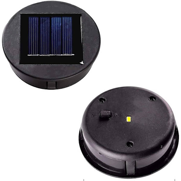 2 stk. solcellelykt topp solcellepanel lysdeksel