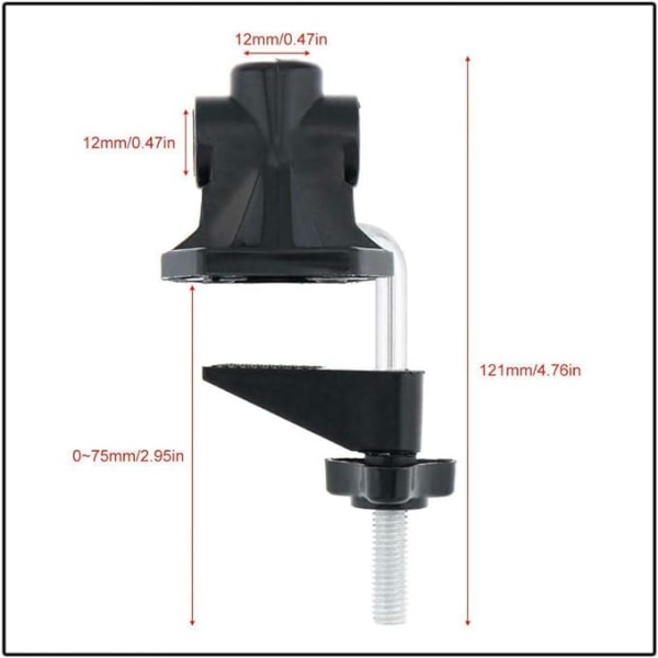1 stk. Metal skrivebordslampe stativ skrivebord montering klip svingarm tegnelampe Cl
