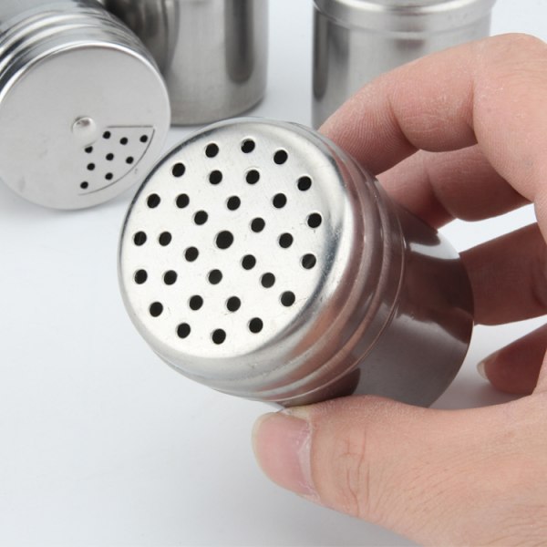Set med 2 kryddburkar i rostfritt stål 90 ml