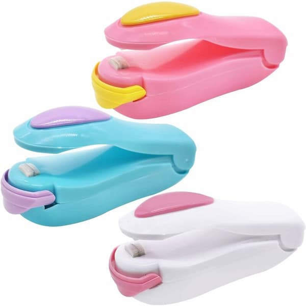 Mini Sealer, 3 stk. Plastikpose Sealer, Bærbar Plastikpose Sealer